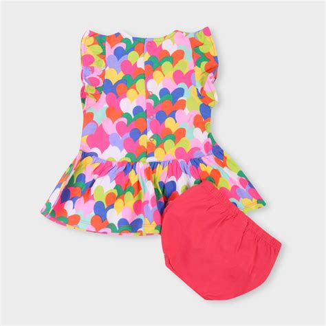 agatha ruiz dela prada bambina abito bianco multicolore|Agatha Ruiz De La Prada Childrenswear .